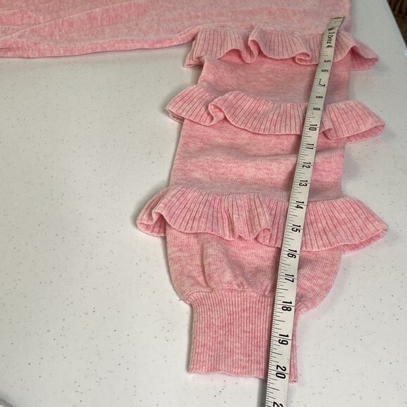 J Crew NWOT Ruffle Sleeve Sweater Wool Blend Pullover Ballet Girl Barbie Pink - Picture 15 of 16